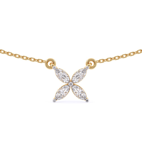 Marquise Floral Necklace